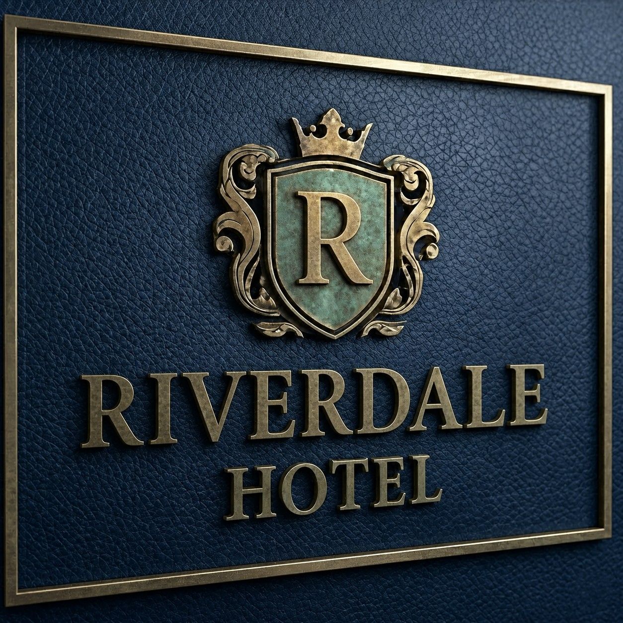 Monarch Hotel metal plaque sign
